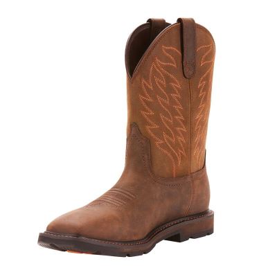 Ariat Groundbreaker Koyu Kahverengi Iş Ayakkabıları Erkek (41611-589)